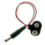 9V Battery Buckle with DC Head 5.5×2.1mm (T-Shaped) – Snap Connector Cable - Image 2