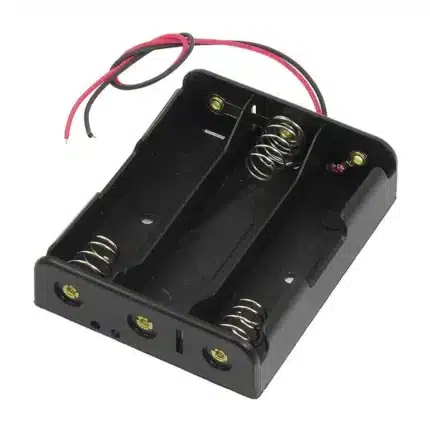 3-slot 18650 battery holder case for DIY battery pack and robotics projects