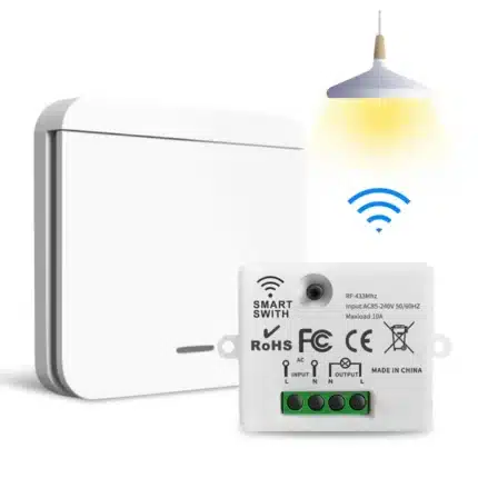 433MHz wireless two-way light switch kit white with one receiver and two transmitters in Ghana