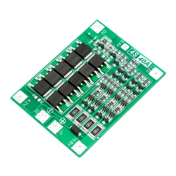 4s-40a-16-8v-lithium-battery-bms-protection-board-angled-front-view-600x600 4S 40A 18650 lithium battery BMS protection board for 14.8V and 16.8V battery packs in Ghana