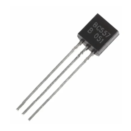 BC557 PNP transistor for Arduino switching and amplification projects in Ghana